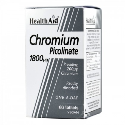 HEALTH AID Chromium Picolinate 200mg 60 Ταμπλέτες
